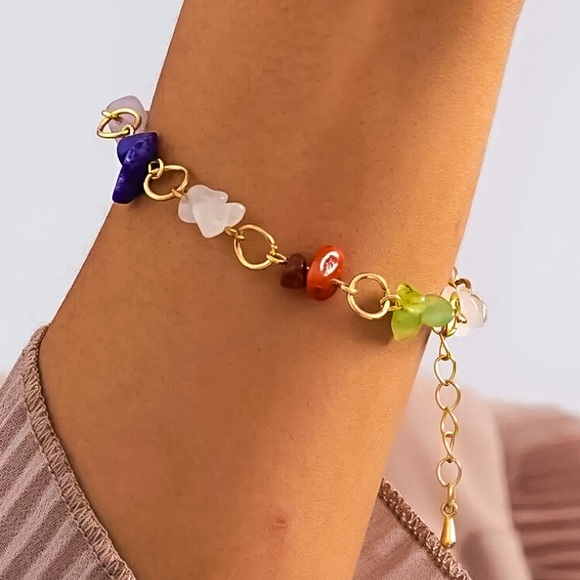 ⚜️[𝟯/$𝟮𝟴]⚜️NEW Colorful Stone Bohemian Bracelet - Picture 5 of 8